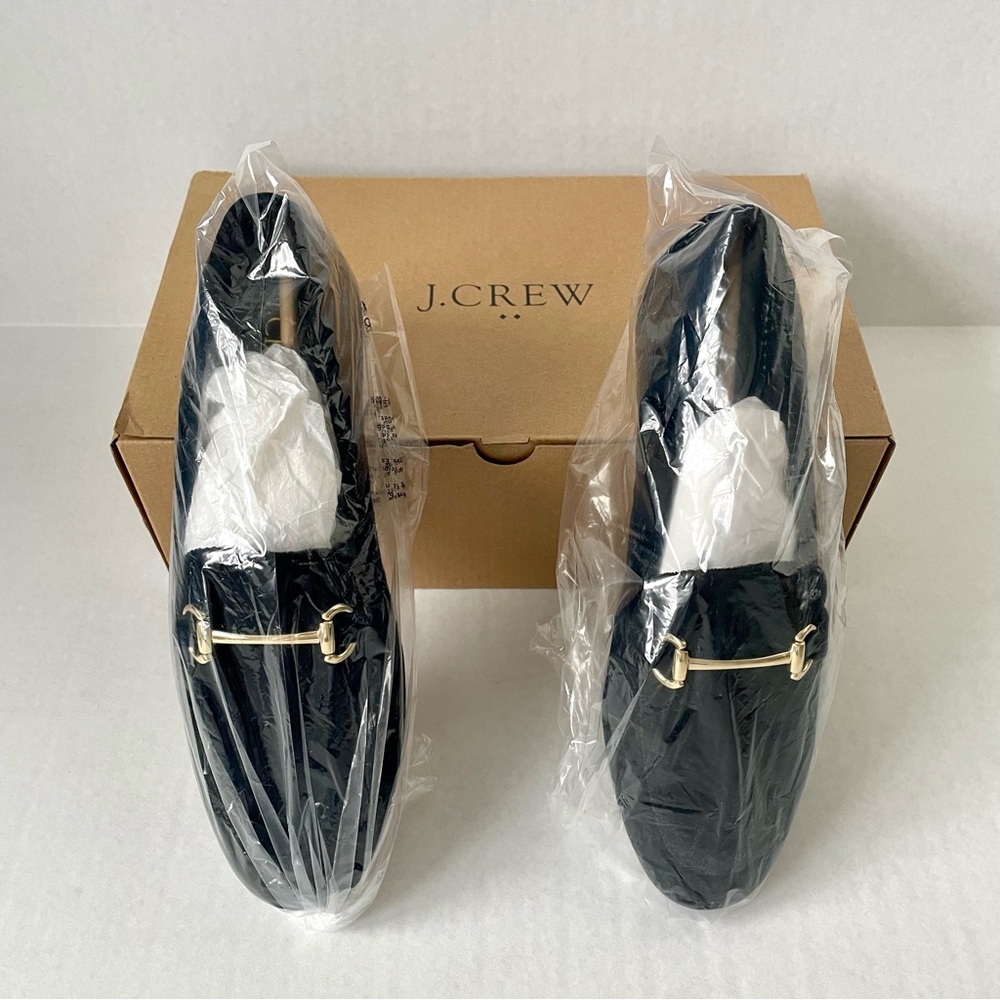 *NIB* J. Crew Velvet Bit Slip-On Loafers / Flats in Black - Picture 6 of 15
